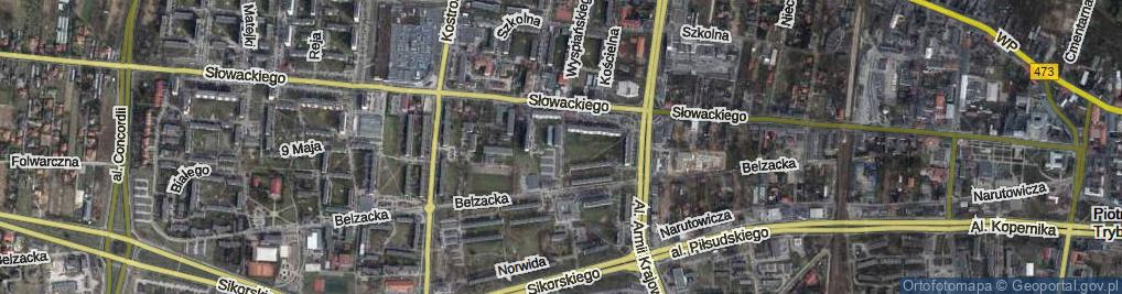 Zdjęcie satelitarne Kobyłeckiego Mieczysława ul.